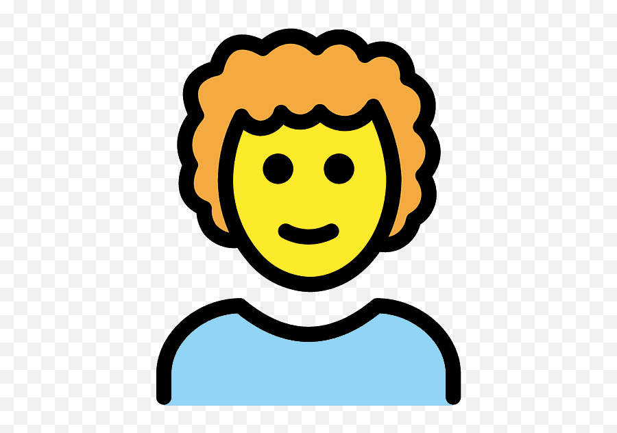 Curly Hair Emoji Clipart - Riccio Capello Emoji Png,Free Adult Emojis