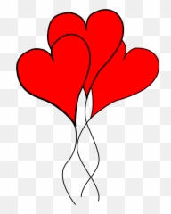 Heart Love Balloons Valentine Is In The Air - Free Valentines Hearts Clip Art Emoji