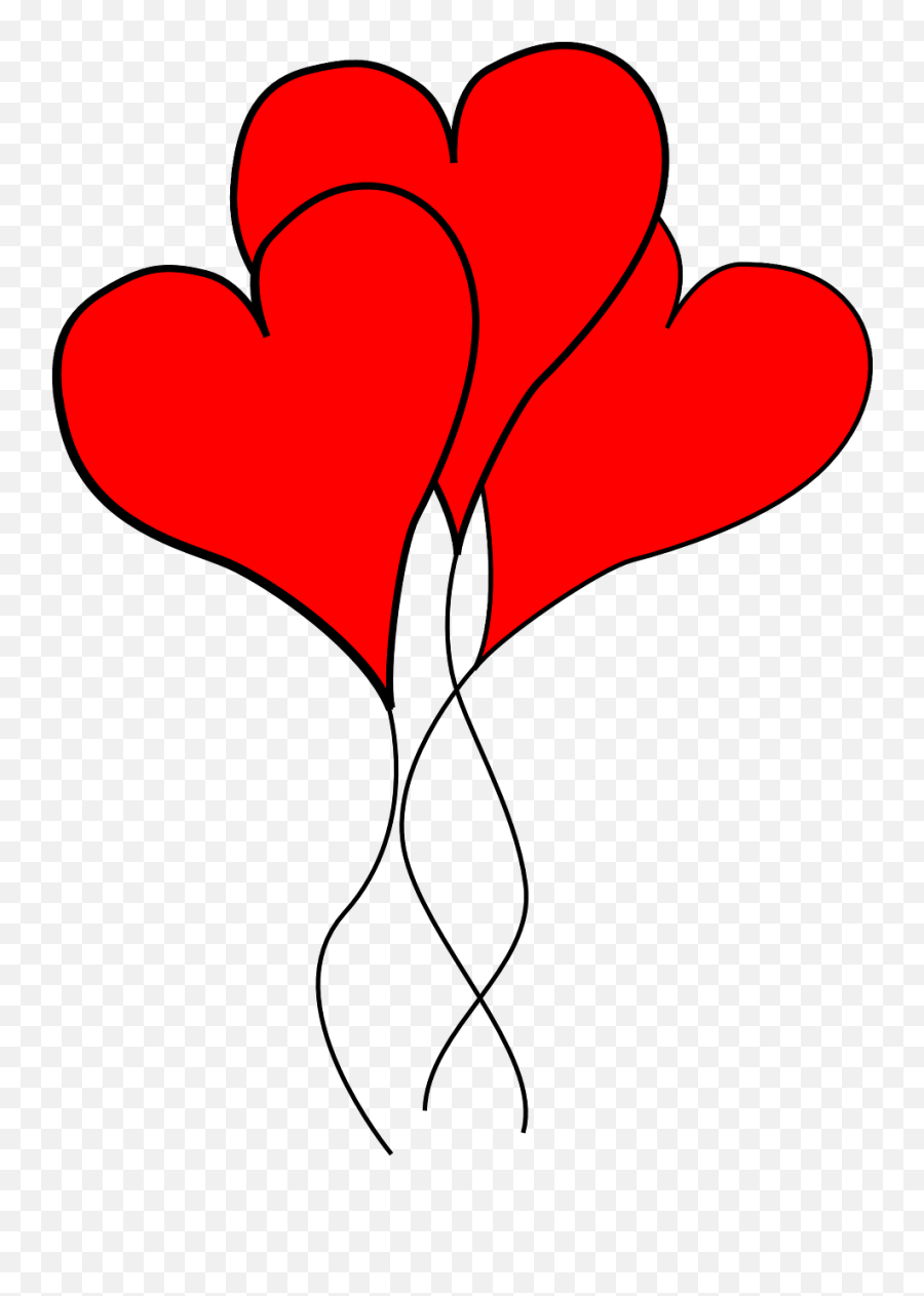 Heart Love Balloons Valentine Love Is In The Air - Free Valentines Hearts Clip Art Emoji,Emoji Valentine Cards