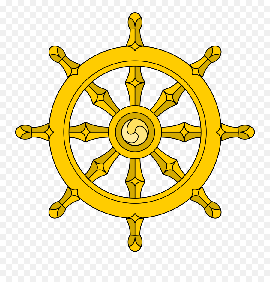 Buddhism Logo - Logodix Buddhist Symbol Wheel Of Dharma Emoji,Buddhist Emoji