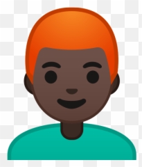 Dark Skin Tone Red Hair Emoji - Cartoon Raising Hand,Red Hair Emoji
