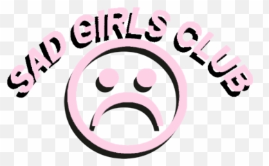 Sad Emoji Sadness Sadgirl Club Pink - Logo Girls