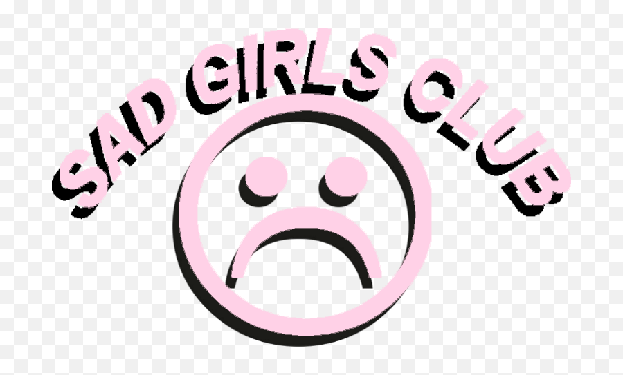 Sad Emoji Sadness Sadgirl Club Pink - Logo Sad Girls Club,Club Emoji