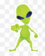 Suspicious Green Alien Sticker - Illustration Emoji,Green Alien Emoji