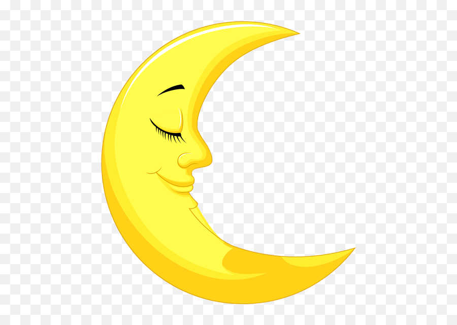 Pin - Clip Art Yellow Moon Emoji,Crescent Moon Emoticon