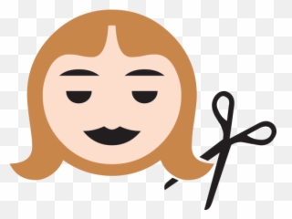 Haircut Emoji For Facebook Email Sms - Clip Art,Haircut Lipstick Dress Emoji