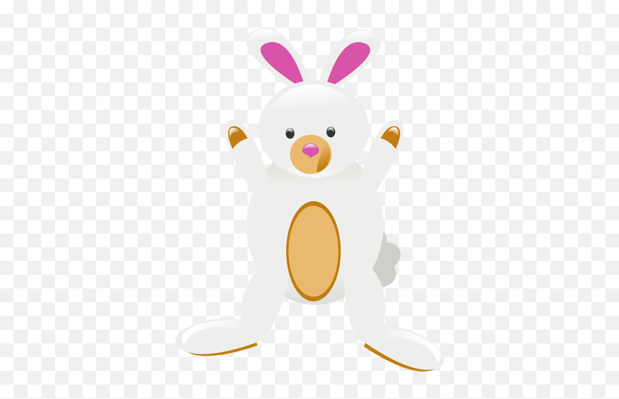 Vector Drawing Of A Bunny Toy Emoji,Bunny Emoticon
