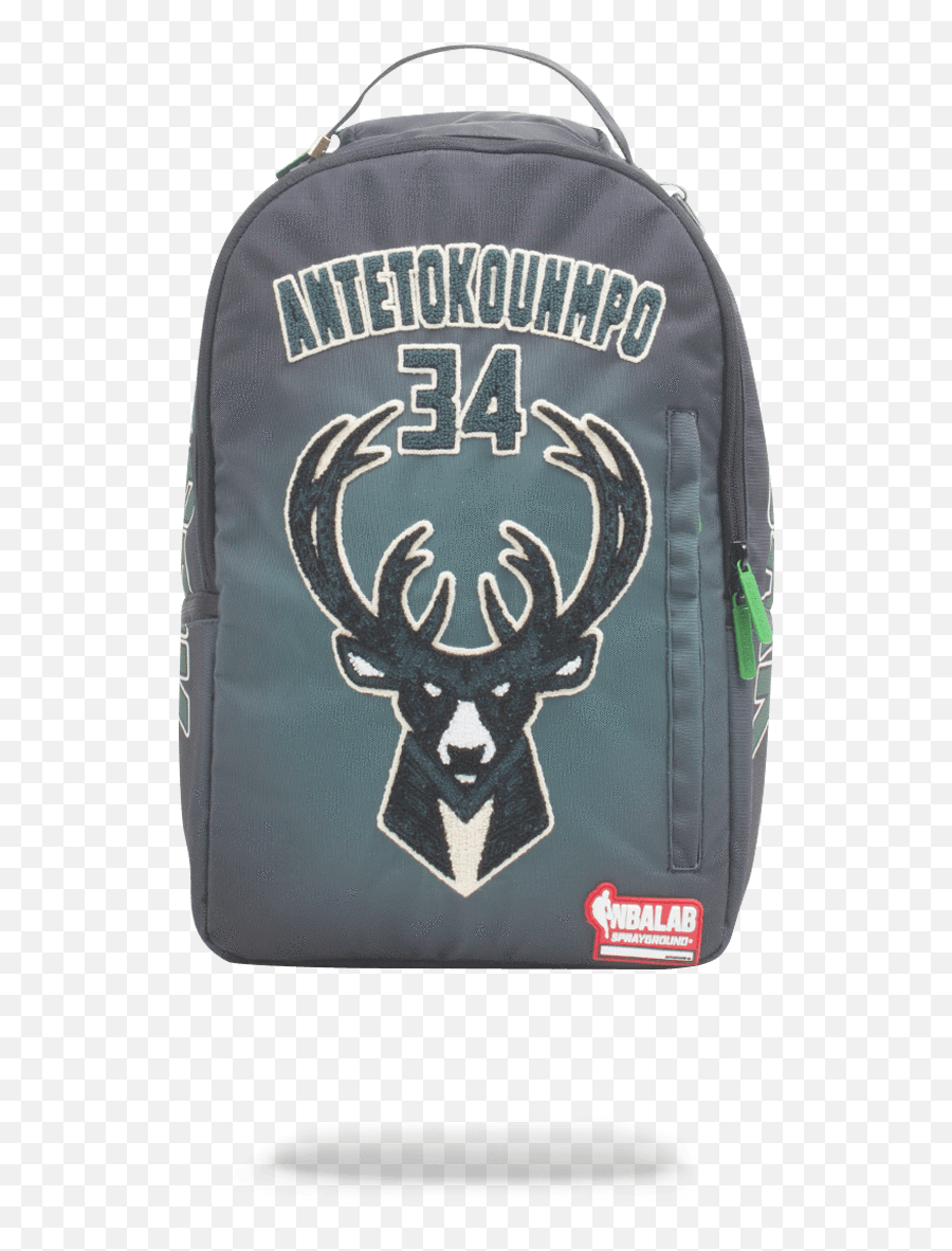 Sprayground Nba Giannis Greek Jersey - Deer Emoji,Hand And Backpack Emoji