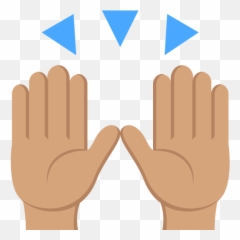 Person Raising Both Hands In Celebration Medium Skin Tone - Emoji Transparent