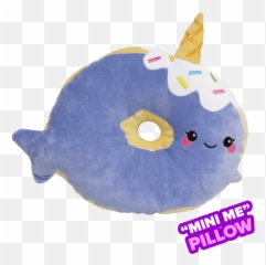 Mini Narwhal Donut Scented Foodie Pillow Is The Perfect Gift - Stuffed Toy Emoji,Narwhal Emoji