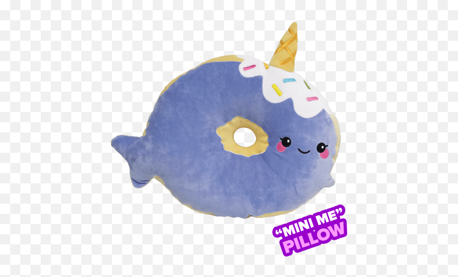 Mini Narwhal Donut Scented Foodie Pillow Is The Perfect Gift - Stuffed Toy Emoji,Narwhal Emoji