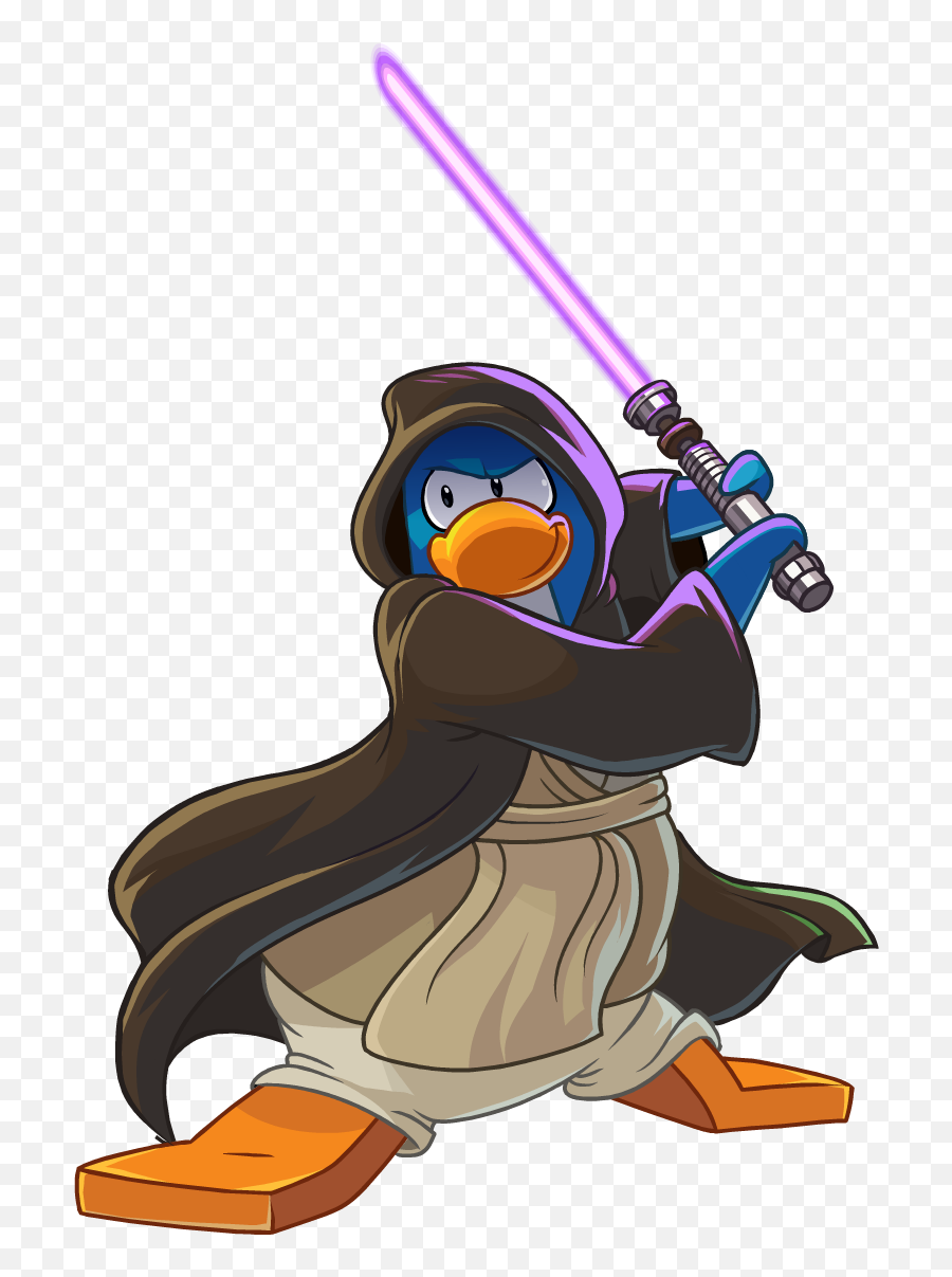 Lightsaber Clipart Club Penguin - Jedi Club Penguin Star Wars Emoji,Penguins Emoji