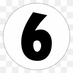 Six 6 Number Numeral Typography - Emoji