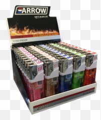 Arrow Refillable Wind - Proof Lighters 50pc Windproof Wholesale Emoji