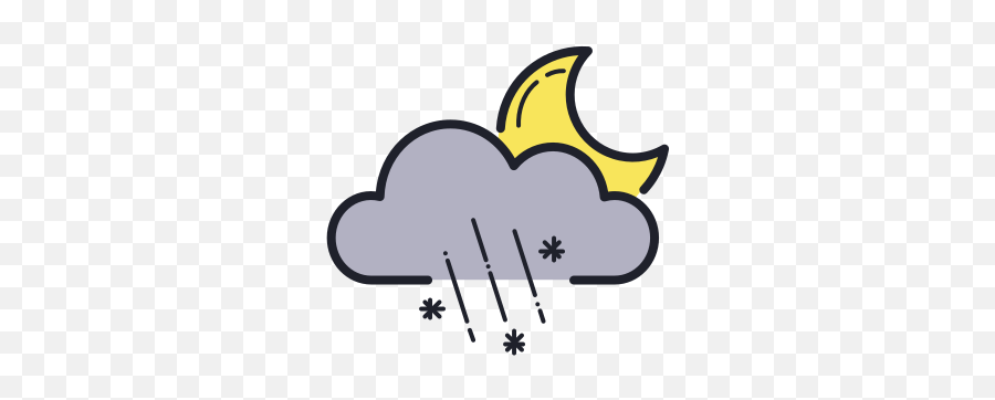 Rainy Snowy Night Icon - Free Download Png And Vector Portable Network Graphics Emoji,Raining Emoji