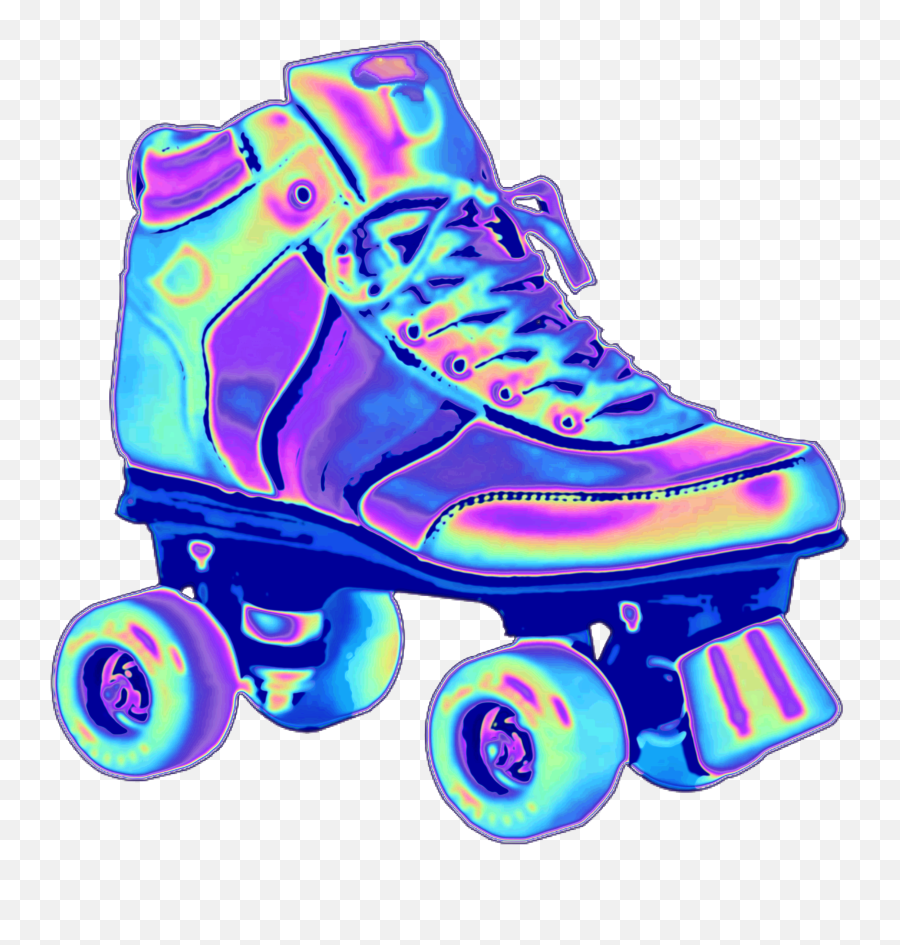 Skate Skates Holographic Freetoedit - Roller Derby Emoji,Skate Emoji