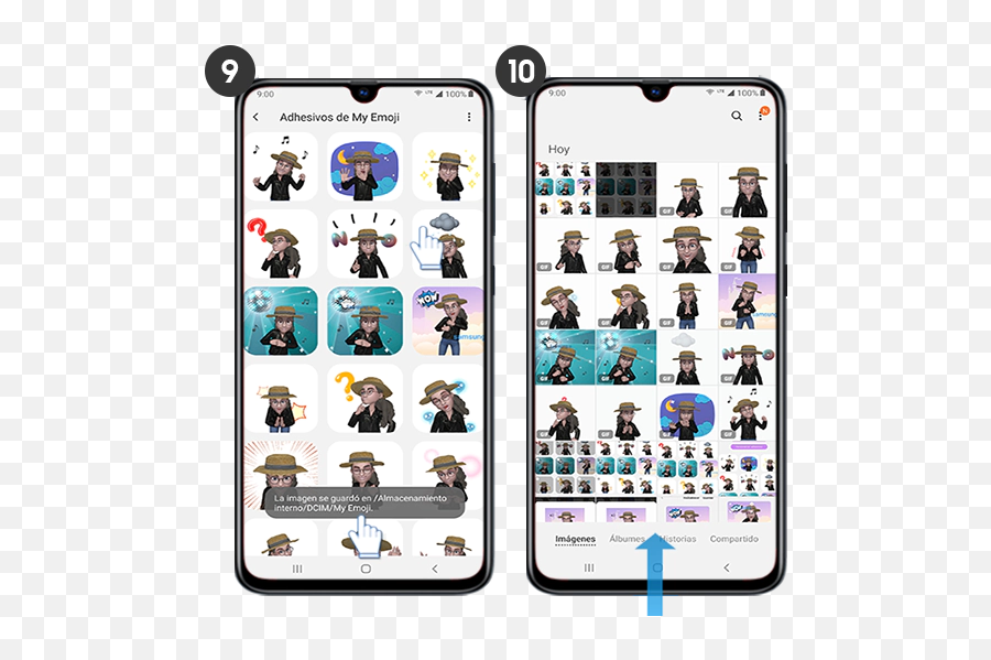 Galaxy A70 - Cómo Añadir Los Sticker Animados De Ar Emoji A Sticker Creados Con Samsung A 71,Todos Los Emojis