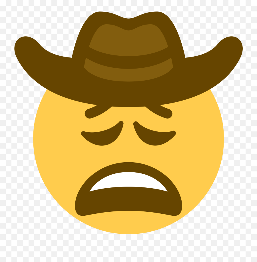 Cowboy Hat Emoji,Weary Emoji