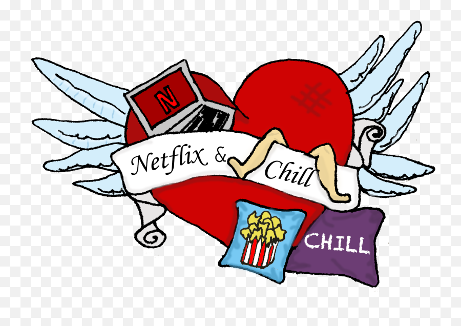 Netflix Chill Art Tattoo Drawing Design - Clipart Netflix And Chill Emoji,Netflix And Chill Emoji