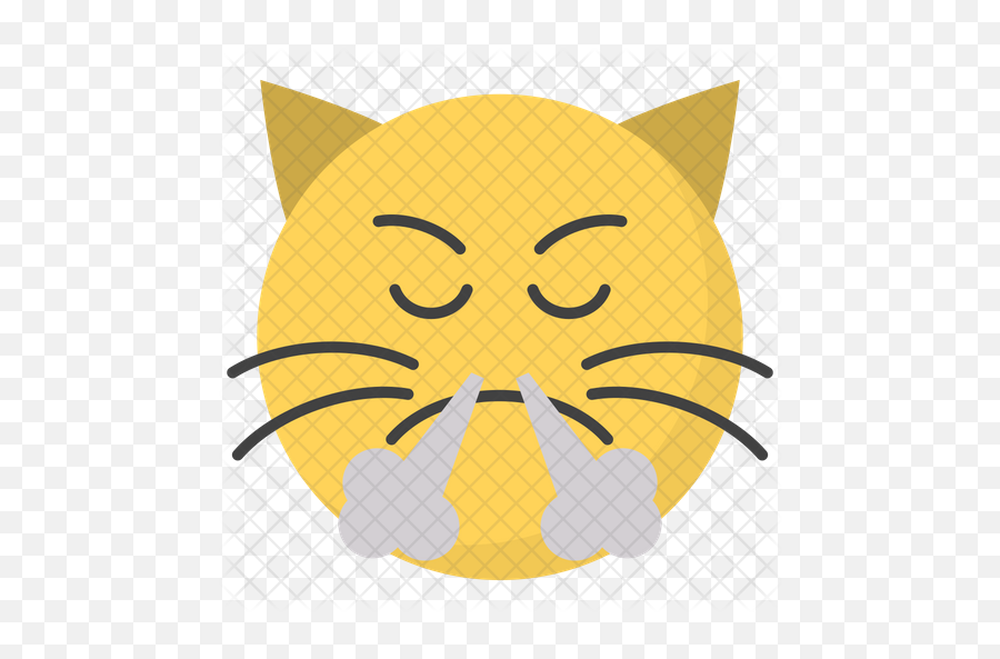 Angry Cat Face Emoji Icon - Illustration,Angry Cat Emoji