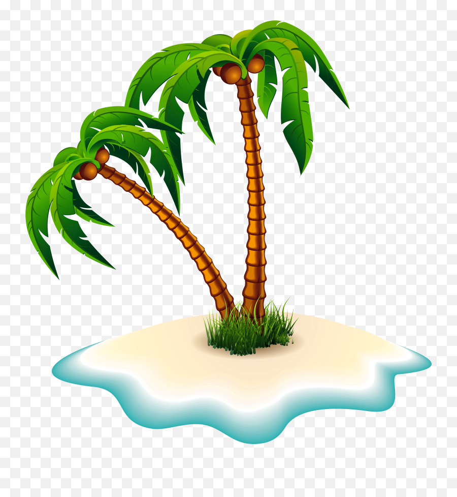 Palm Trees And Island Png Clipart Image Emoji,Palm Tree Emoji Png
