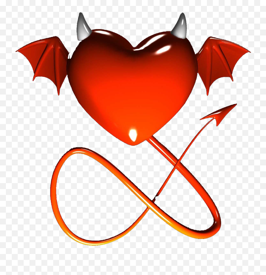 Heart With Devil Horns Tattoo Clipart - Full Size Clipart Heart With Devil Horns Tattoo Emoji,Emoticon Devil Horns