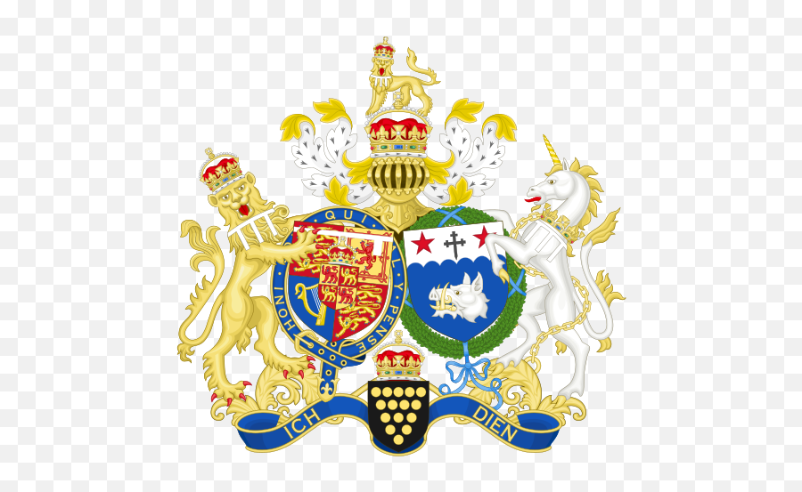 Coat Of Arms Of The Prince Of Wales - Duchess Of Cornwall Coat Of Arms Emoji,New York Flag Emoji