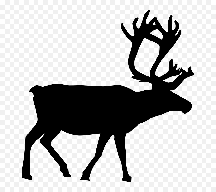 Free Deer Reindeer Vectors - Reindeer Silhouette Clipart Emoji,Pole Dancing Emoji