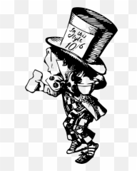 Mad Hatter Character Alice In - Wonderland Graphic Emoji