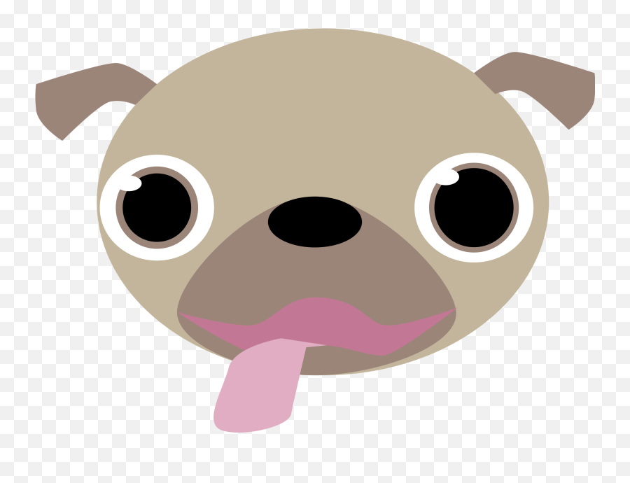 Happy Clipart Pug Happy Pug Transparent Free For Download - Cartoon Dog Face Clipart Emoji,Pug Emoji