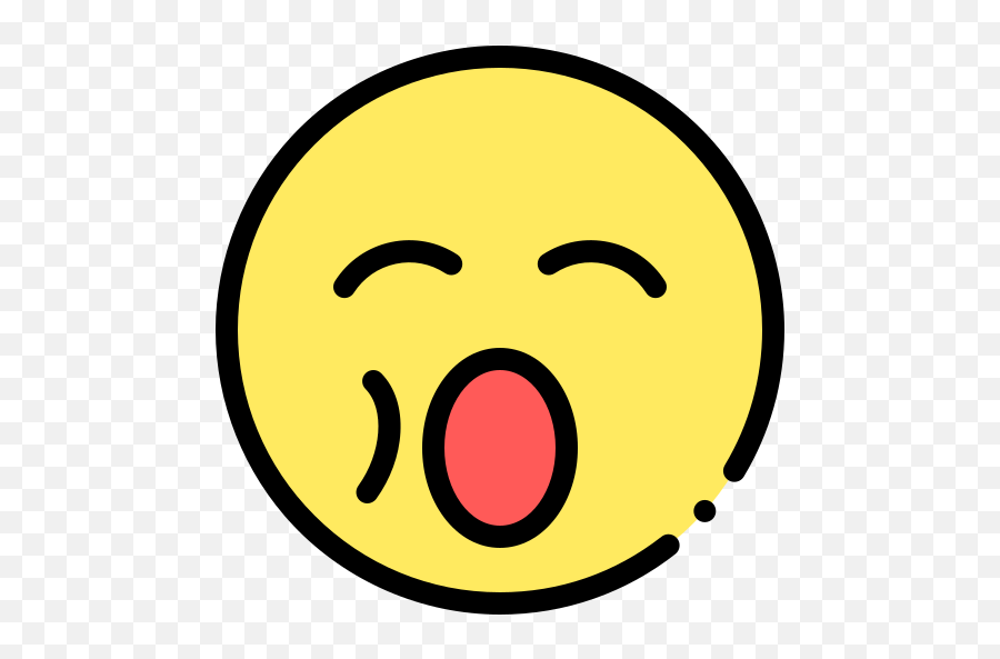 Yawning - Circle Emoji,Emoticons Yawning