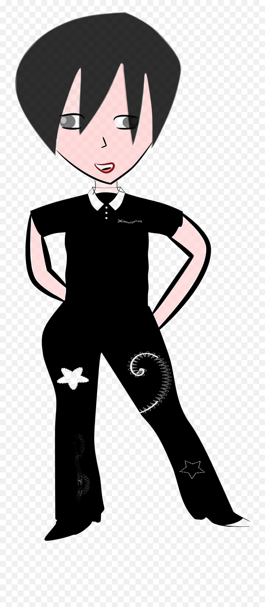 Anime Person Dressed In Black Vector - Dressed In Black Clipart Emoji,Secret Agent Emoji