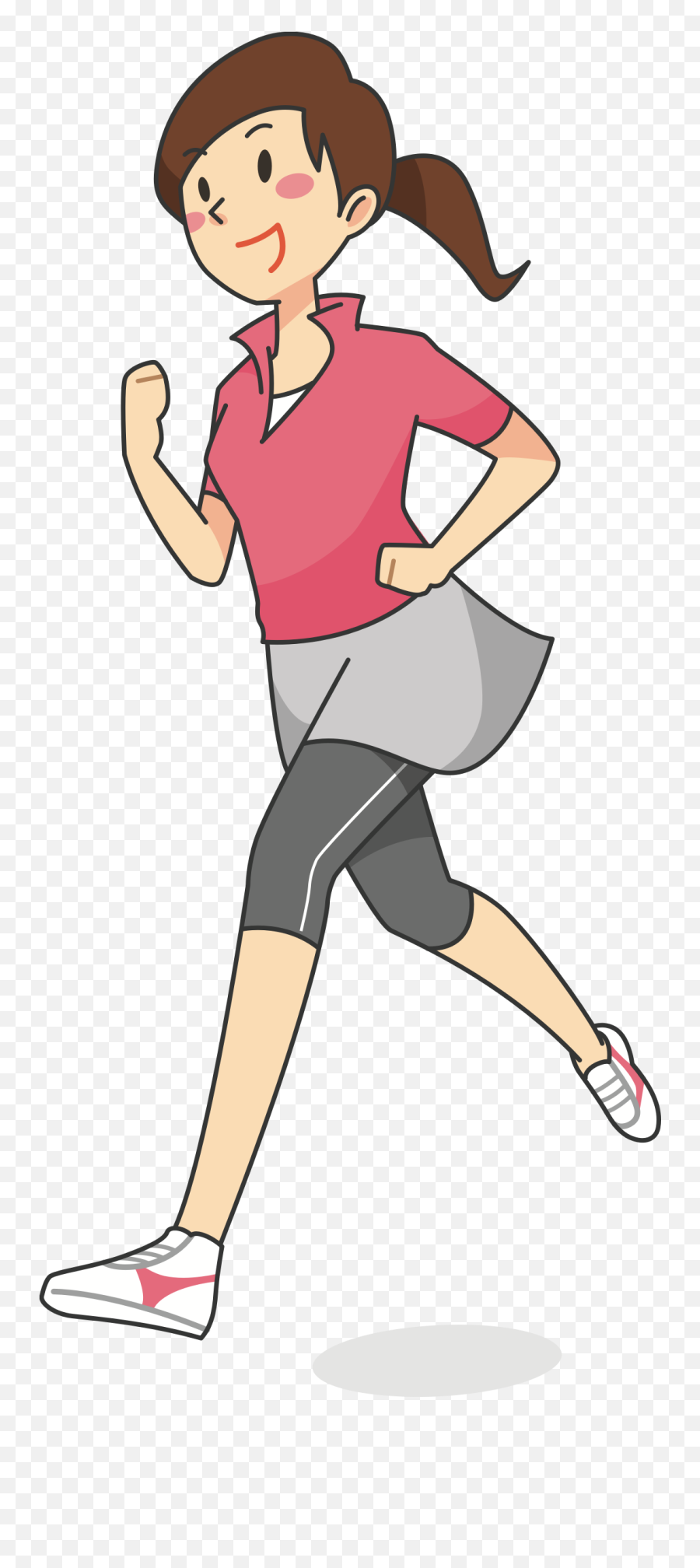 Clipart Exercise Jogging Clipart - Woman Running Clip Art Emoji,Female Emoji Joggers