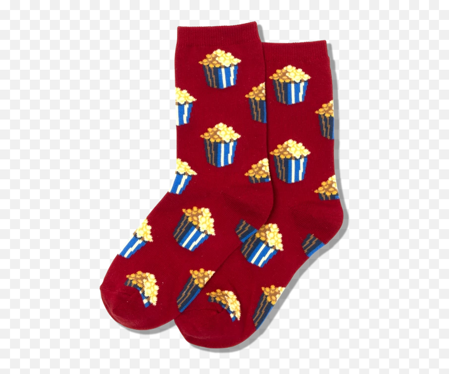 Kids Popcorn Crew Socks - Popcorn Socks Emoji,Popcorn Emoji