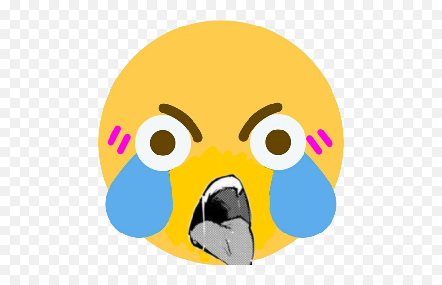 Made An Epic Confused Emoji Pretty Much All Generic Emojis - Open Eye Crying Laughing Emoji,Emoji Memes