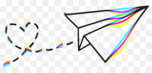 Paper Plane Airplane Vhs 3d Heart Love Aesthetic Lines - Cute Simple Drawings Easy Emoji,Plane And Paper Emoji