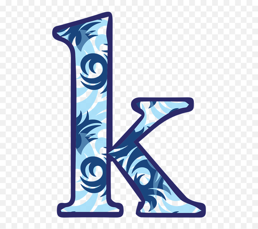 Free Letter K Alphabet Images - Blue K Letter Clipart Emoji,Emoji Names