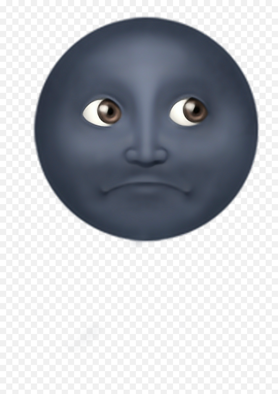 Sad Moon Darkmoon Emoji Moonemoji - Iphone Black Moon Emoji Transparent,Dark Moon Face Emoji