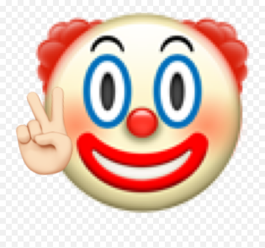 Clownhandemojiface Sticker By Uwu - Clown Emoji Png Transparent,Hand Over Face Emoji