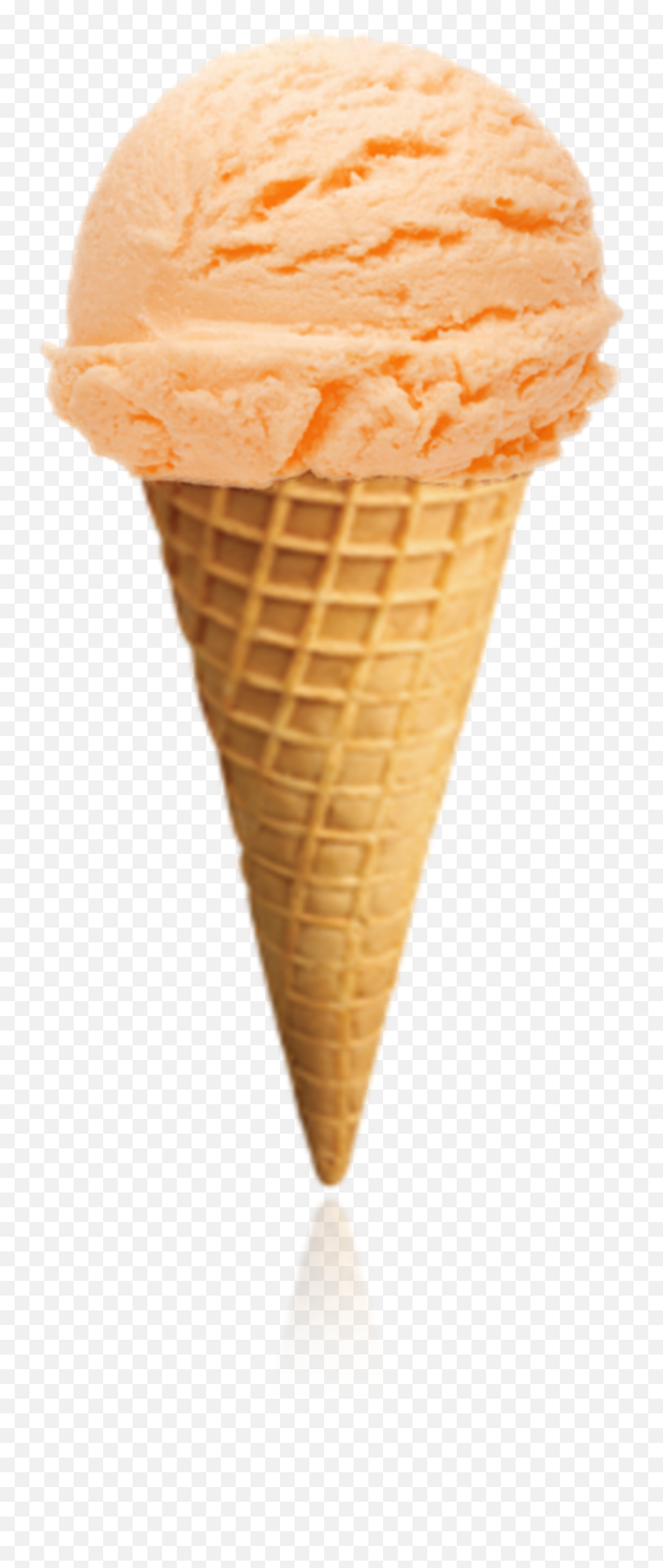Icecream Cone Orange Yummy Sticker - Orange Ice Cream Cone Emoji,Ice Cream Cone Emoji