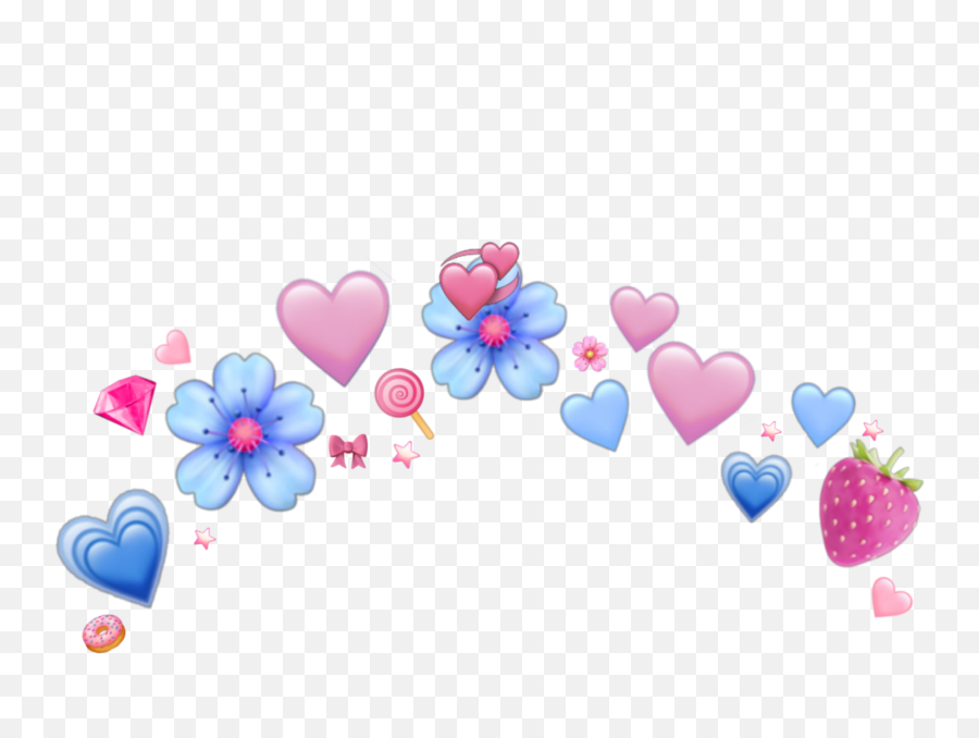 Emoji Emojicrown Crown Pink Blue Sticker By Amber - Emoji Crowns,Emoji Crowns