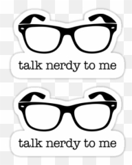 Geek Stickers And T - Talk Nerdy To Me Sticker Emoji,Geeky Emoji