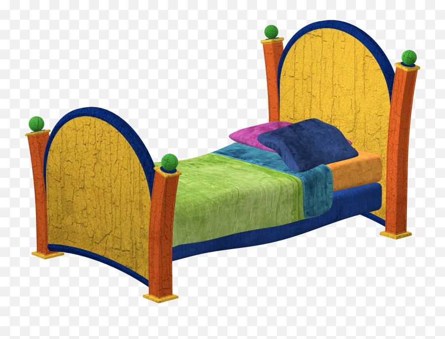 3d Model Of A Bed Image - Cartoon Bed 3d Model Emoji,Kermit The Frog Emoji