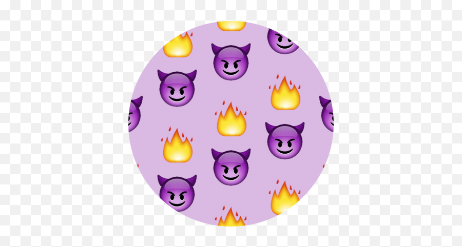 María Inés Acuña - Purple Devil Emoji Crown,Emoji Diablito