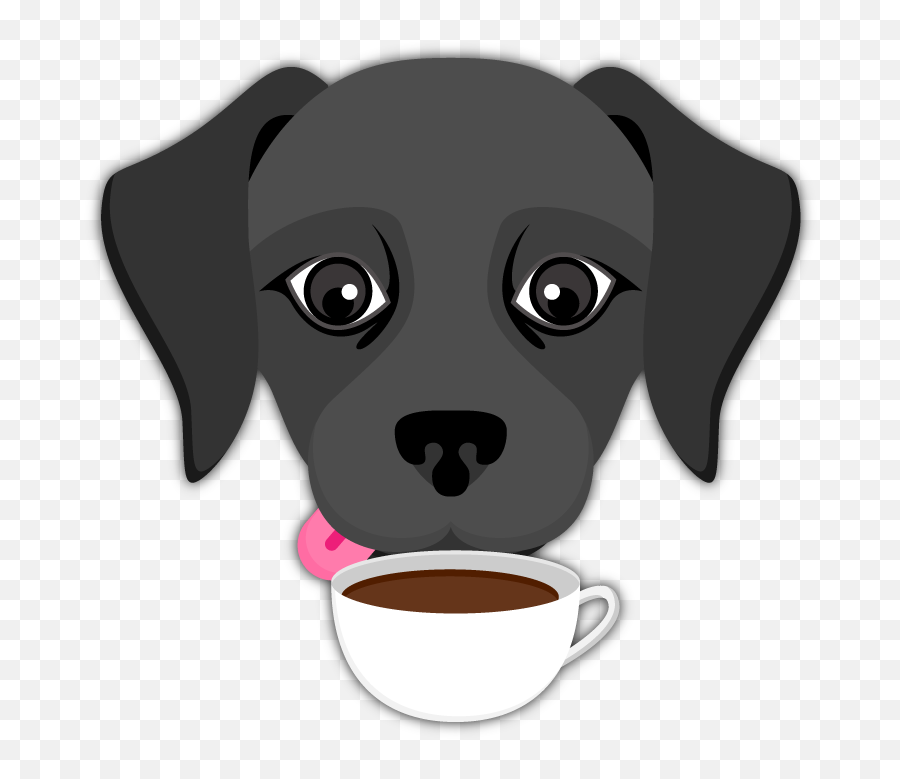 Black Labrador Emoji - Transparent Dog Emoji,Cafe Emoji