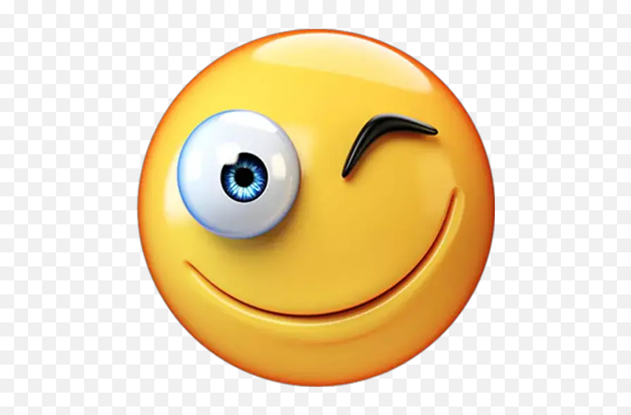 Emoji 3d Stickers For Whatsapp - Smiley Jaune Emoji Clin D Oeil,3d Emoji Stickers