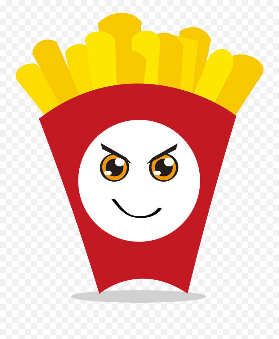 Junk Food Soft Drink French Fries - Hamburger Chibi Emoji,French Fry Emoji