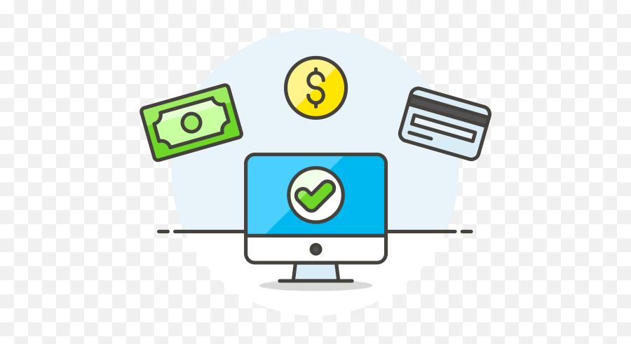 Monitor Cash Credit Card Icon - Cash And Credit Card Icon Emoji,Credit Card Emoji