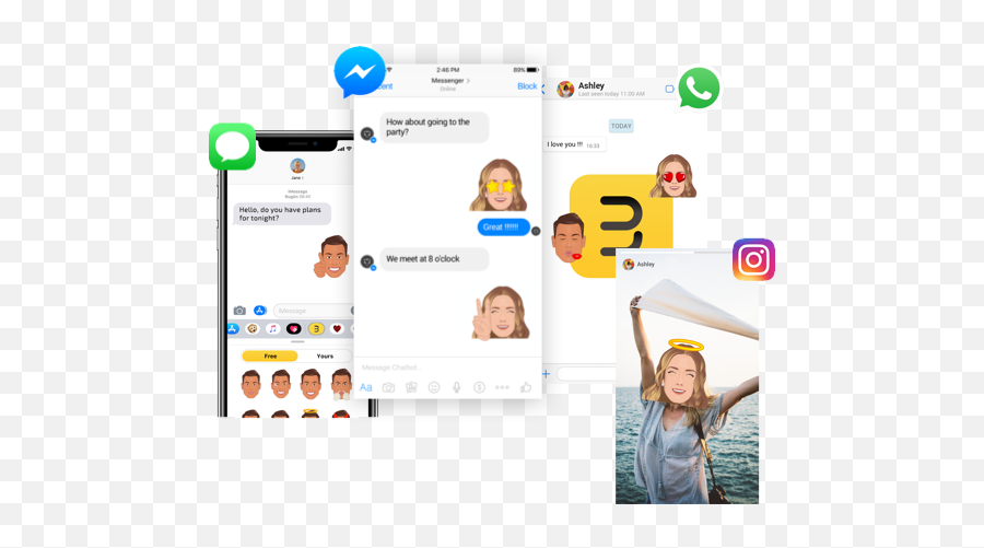 Bmoji - Screenshot Emoji,Contact Emojis