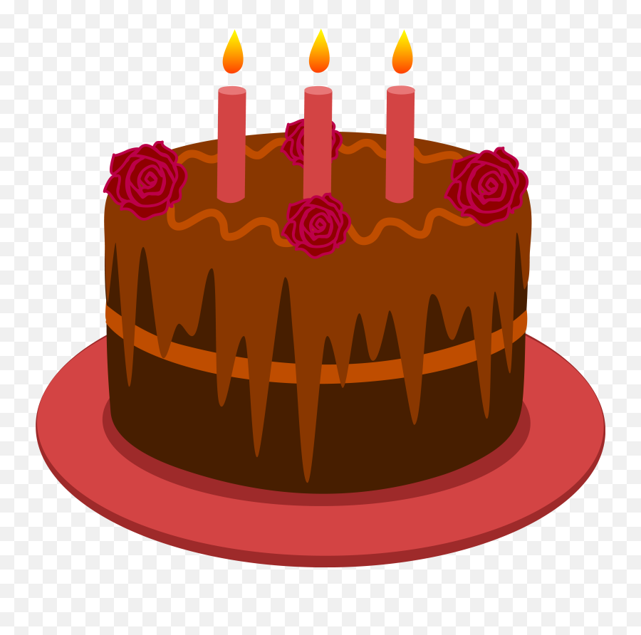 Red Birthday Cake Clipart - Birthday Red Cake Png Emoji,Emoji Themed Cake